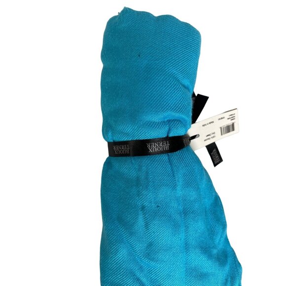 Bijoux Terner Womens Scarf Fringe OS Turquoise New - Picture 3 of 7